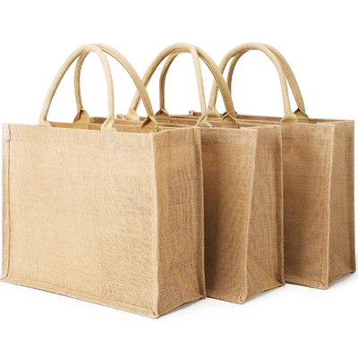 Wiederverwendbare Druckjutefaser-Taschen-Tote Burlap Bag For Grocery-Einkaufsverpackung