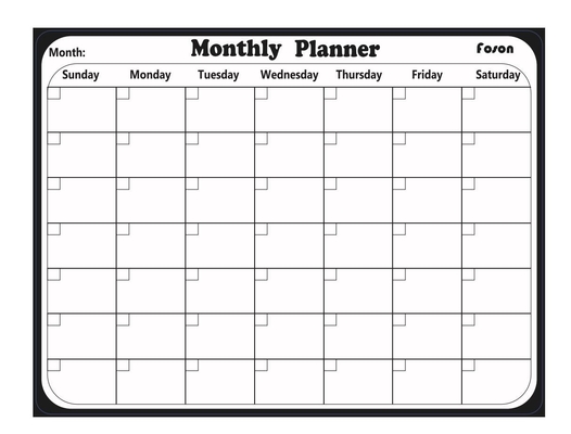 Monatlicher magnetischer Kühlschrank-Kalender, zum der Liste Whiteboard für Haus zu tun
