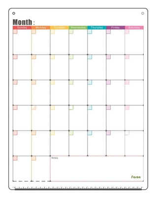 Vertikaler Whiteboard-Kalender für Kühlschrank-magnetischer Kühlschrank-Monatsplaner