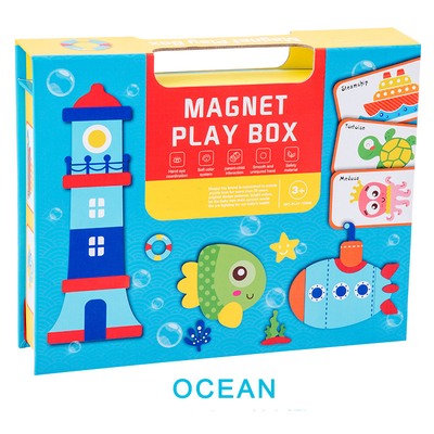 Pädagogisches Kindermagnetische Tierpuzzlespiel-Ozean-Vorschule, die Spielwaren für 6-jährige lernt