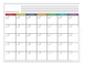 Trockenes Löschen-monatlicher magnetischer Kühlschrank-Kalender-Planer Soems horizontal