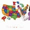 44 Stücke magnetische USA zeichnen Puzzlespiel-Spaß-Geografie für Kinder altert 4+ auf